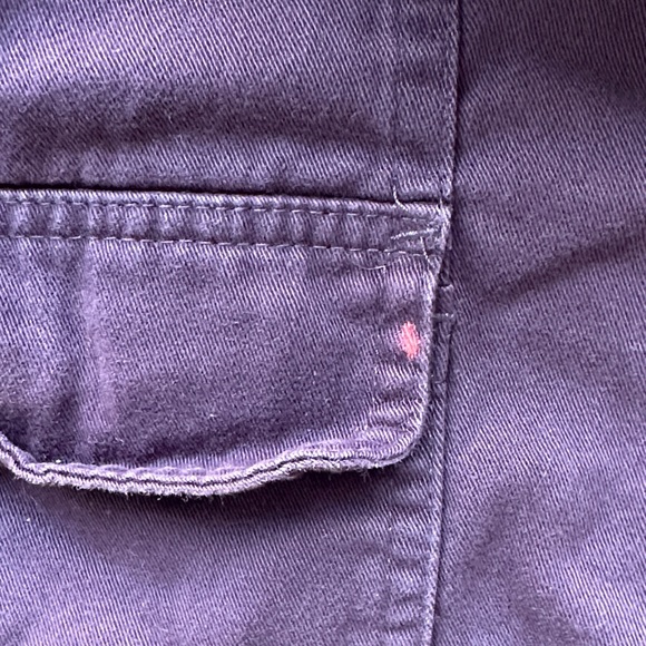 Women's Dark Blue Cargo Shorts - Picture 3 of 4